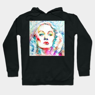 MARLENE DIETRICH watercolor and ink portrait Hoodie